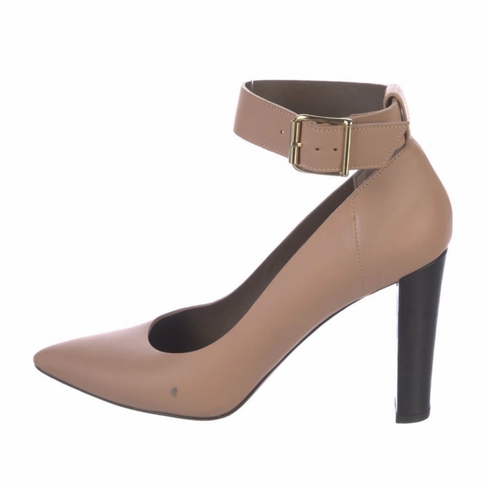 Marni Nude Ankle-Strap Pointed-Toe High Heel Pump, size 8